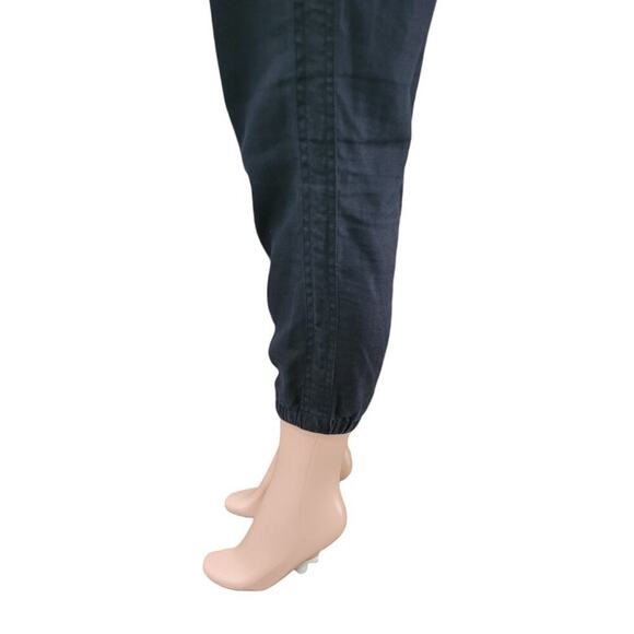 Athleta Women's Cabo Linen Jogger Pants Size 6 Black Pull On Pockets - Picture 5 of 12
